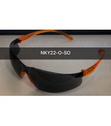 NKY22-O-SO Safety Spectacle Smoke lens/Transparent Orange temple/Solid Orange Nose Pad 